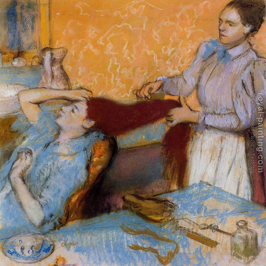 Edgar Degas : Woman Having Her Hair Combed II Edgar Degas : Woman Having Her Hair Combed II